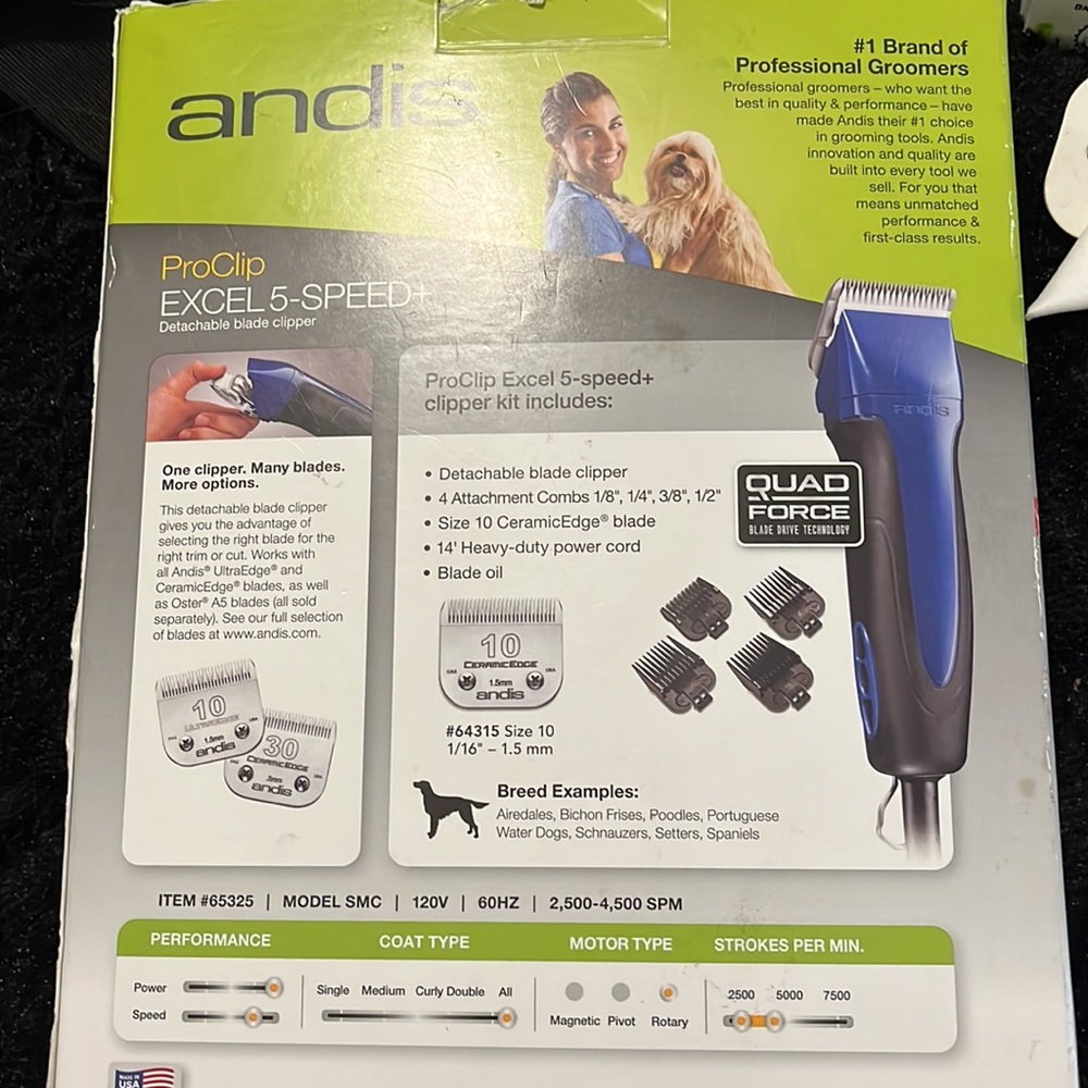Andis Excel 5-Speed Clipper - Picture 4 of 4